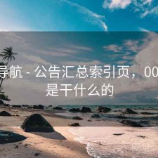 0149导航 - 公告汇总索引页，002导航是干什么的